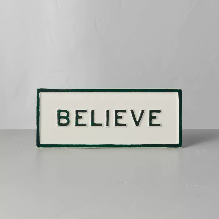 Believe Seasonal Sign Green_Cream - Hearth & Hand with Magnolia.png
