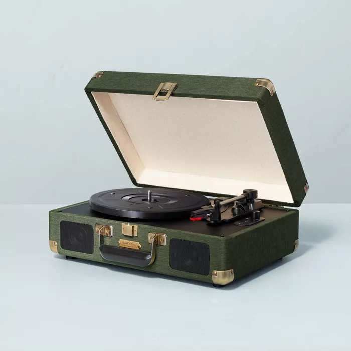 Suitcase Record Player Dark Green - Hearth & Hand with Magnolia.png