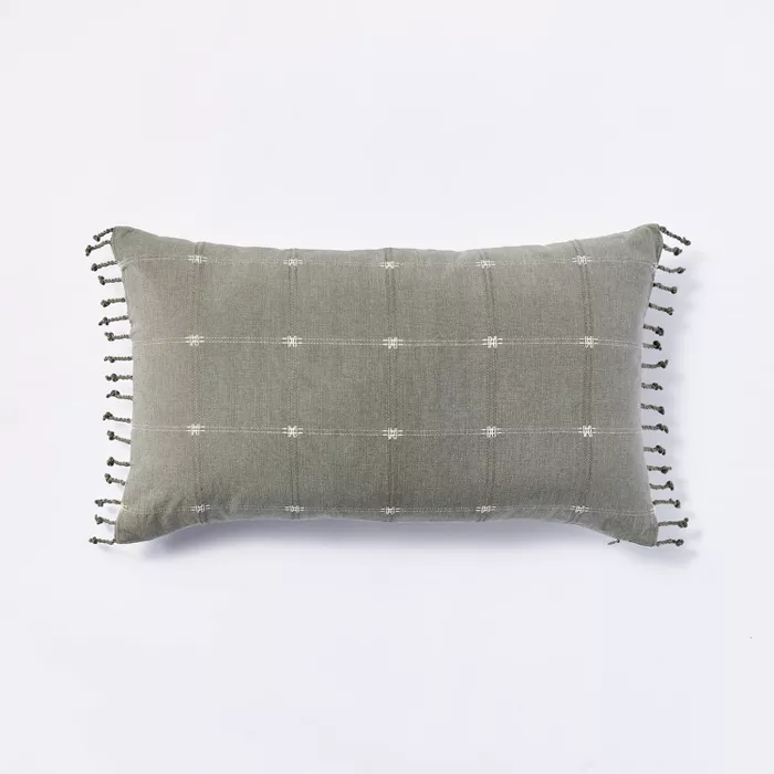 Oversized Woven Dobby Lumbar Throw Pillow Green - Threshold designed with Studio McGee.png