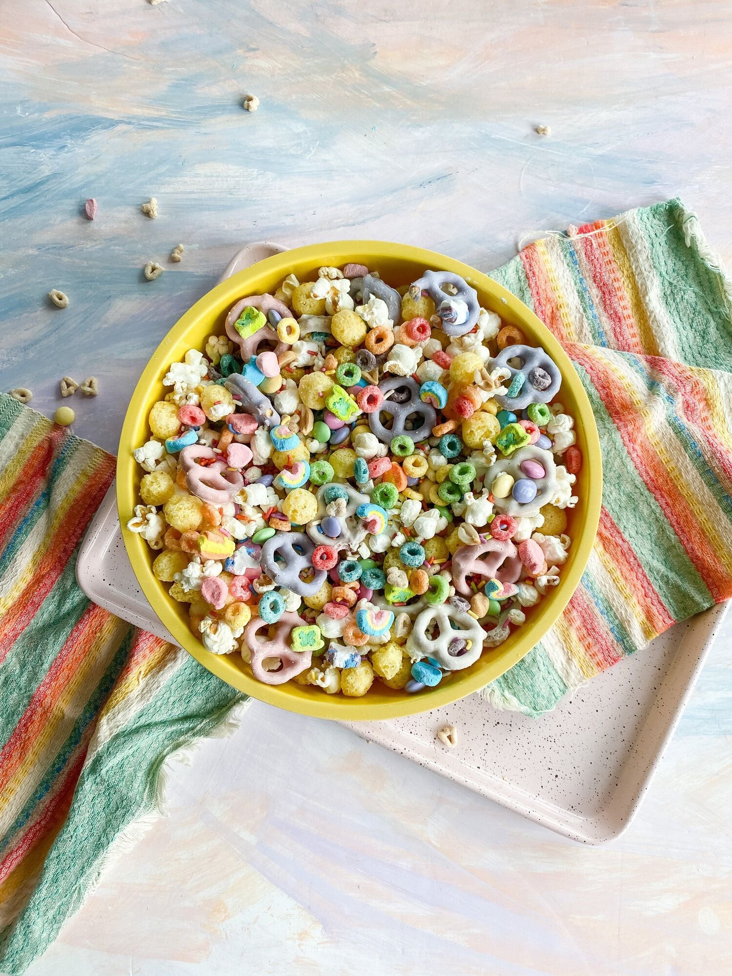 Easy Spring Rainbow Snack Mix for St_ Patrick's Day — Gathered Living.jpeg