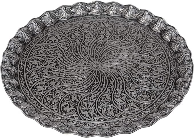 Amazon_com _ Coffee Tea Beverage Serving Tray, Vintage and Fancy Round Design (Antique Silver)_ Serving Trays.png