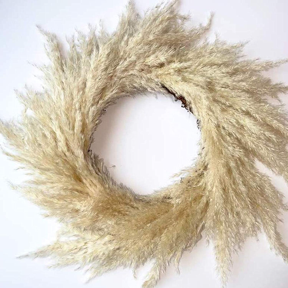 Amazon_com_ JJJZ Faux Pampas Grass Wreath Handmade Front Door Spring Wreath Boho Style Decor Summer Decor Welcome Sign Wall Dried Flower Crafts for Home Interior Event _ Home & Kitchen.png