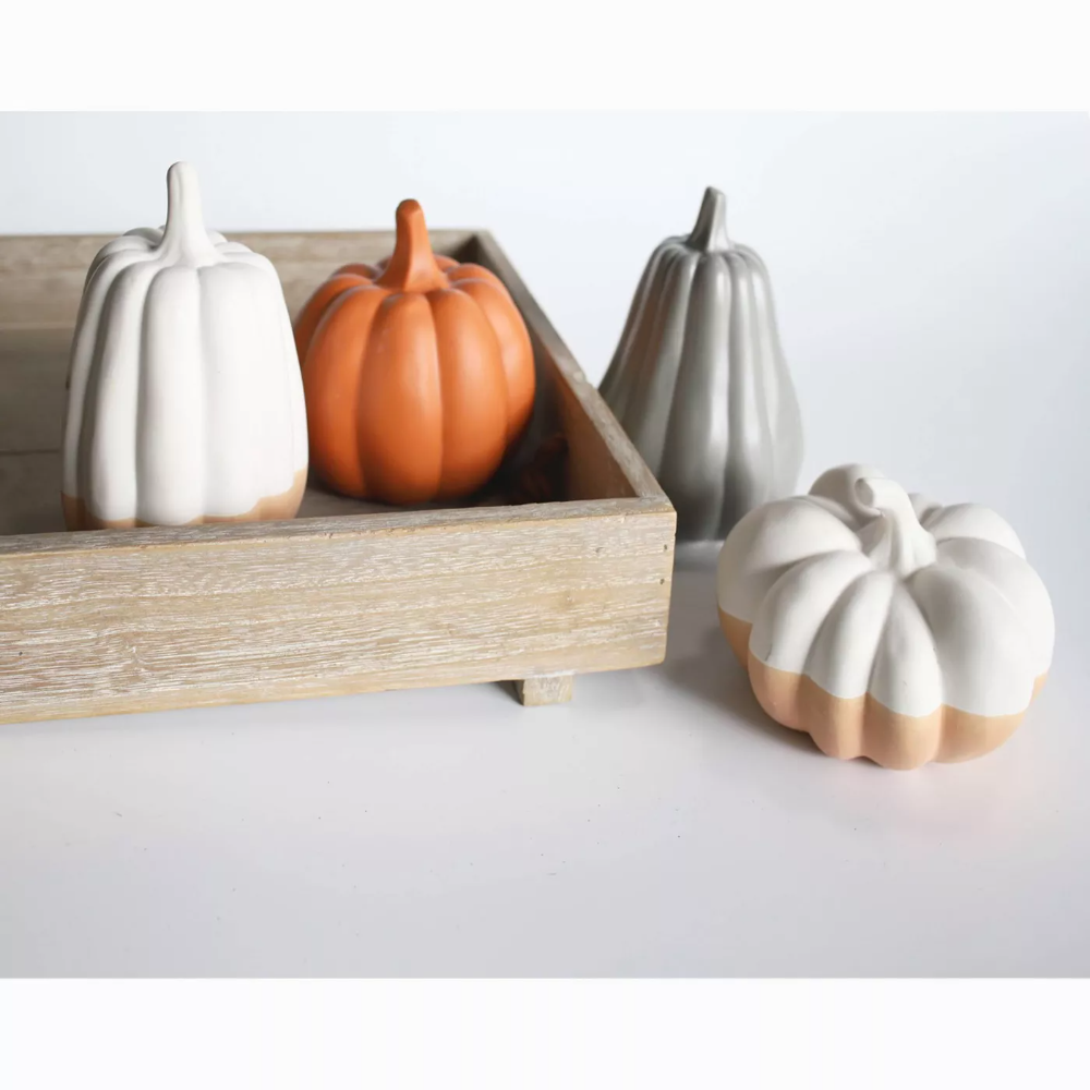 4ct Large Ceramic Pumpkins White_Orange - Bullseye's Playground™.png
