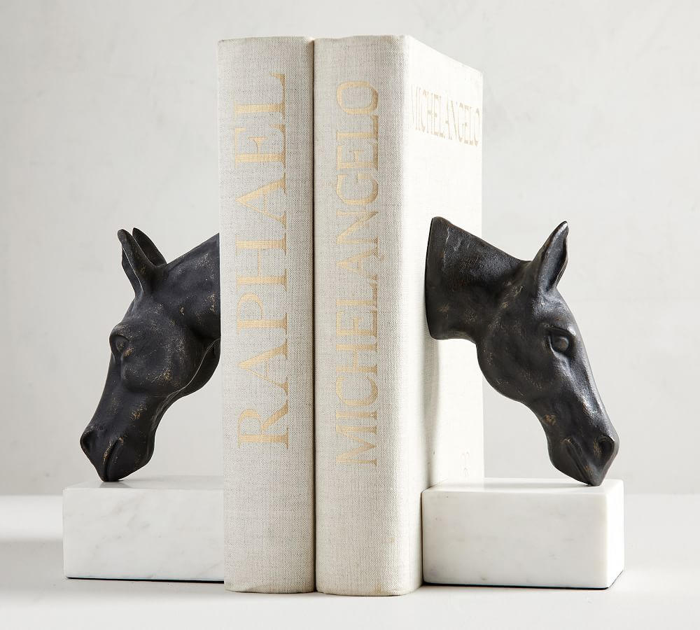 Bronze Horse & Marble Bookends.png