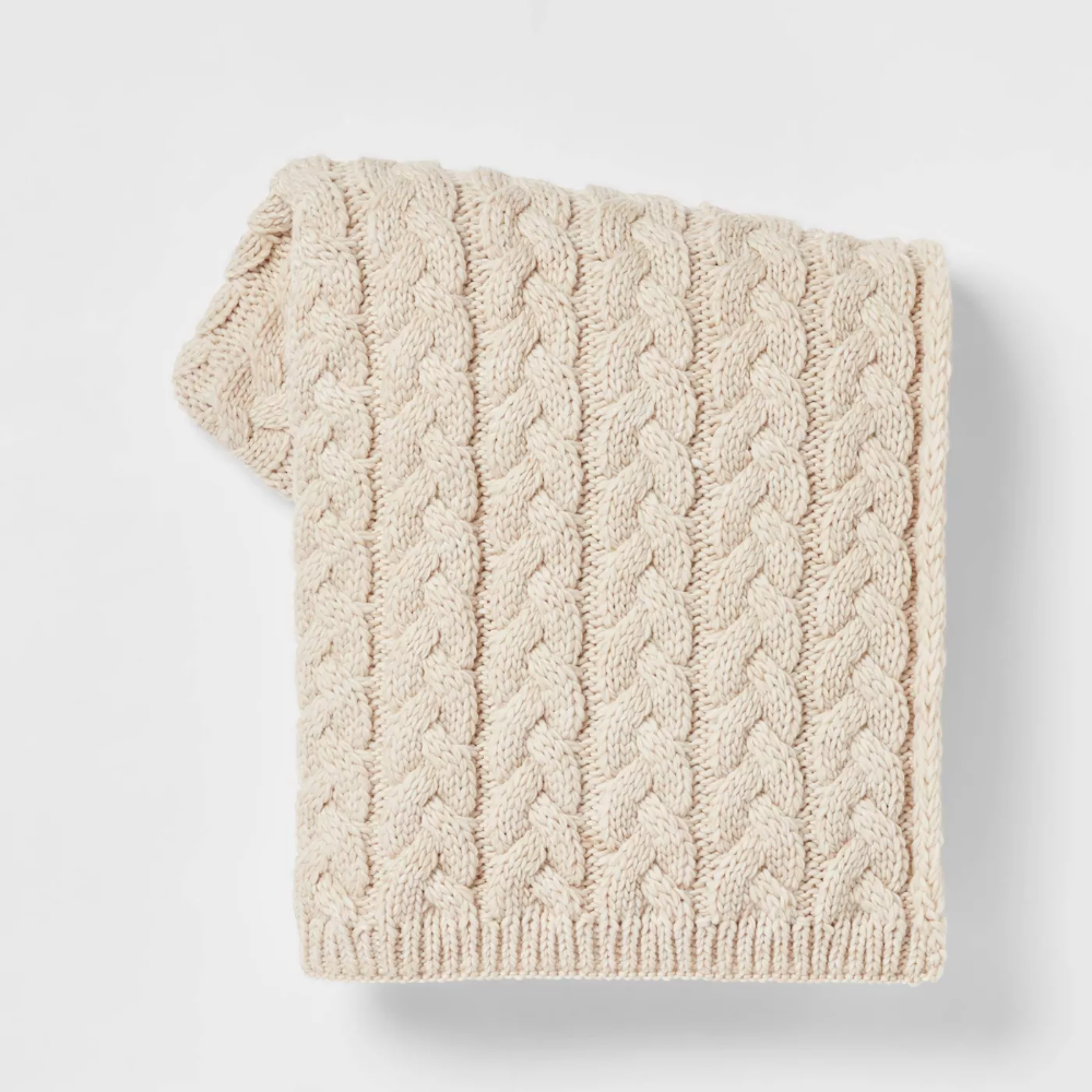 Solid Chunky Cable Knit Throw Blanket - Threshold™.png