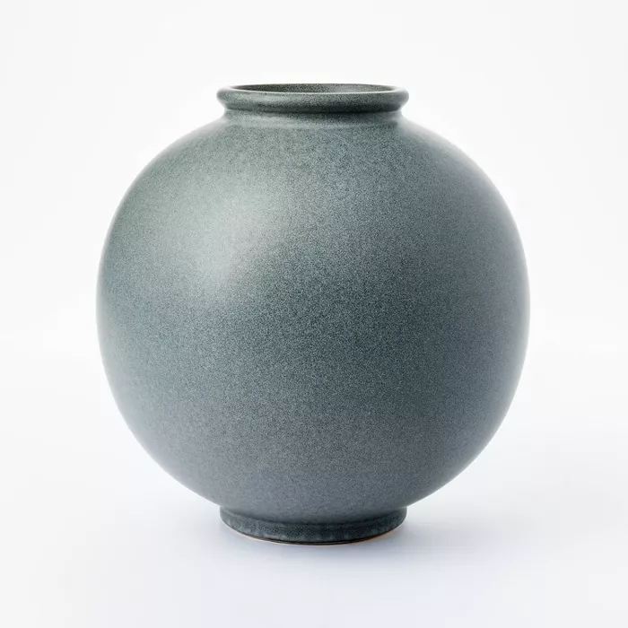 10_ x 10_ Round Earthenware Vase Gray - Threshold™ designed with Studio McGee.png