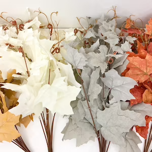 High Quality Maple Leaves Stem 20” , 7 different colours to choose, fall maple leaves, wedding leaves, bouquet maple decor_ (1).png