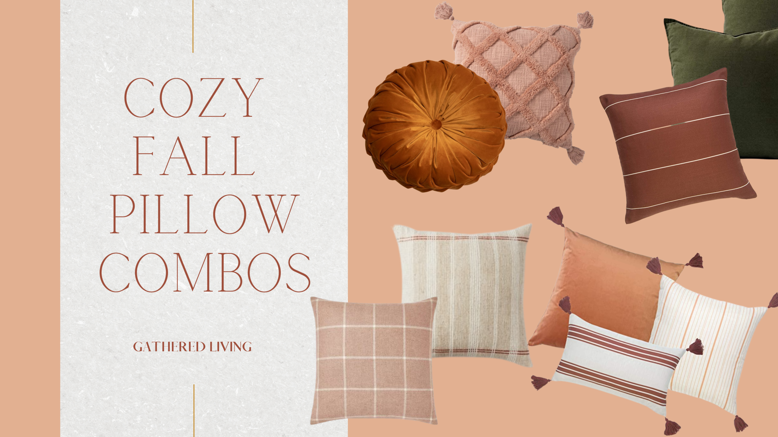 Fall Throw Pillow Combinations and Roundup - Caitlin Marie Design