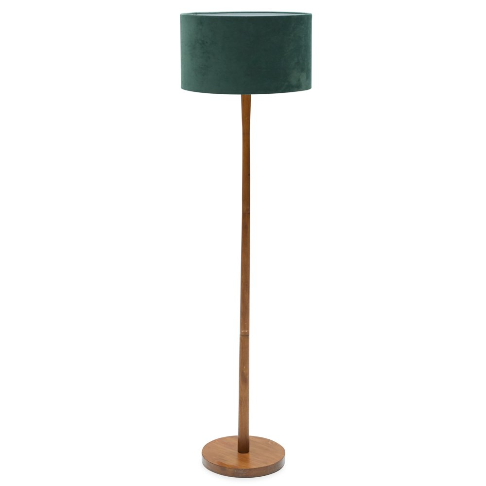 Wood Floor Lamp with Green Velvet Shade by Drew Barrymore Flower Home.png