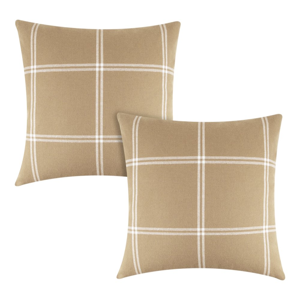 Better Homes & Gardens Reversible Windowpane Plaid to Solid Decorative Throw Pillow Cover, 2 Pack.png