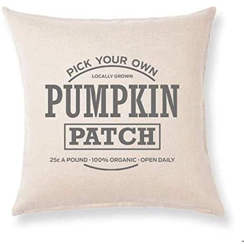 Bonnie Jeans Homestead Prints Pick Your Own Pumpkin Patch - Pillow Cover - Fall Decor (Oatmeal, 20x20) Cotton Linen Couch Throw Home Decorations - Walmart_com.png