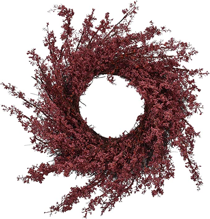 RED DECO Fall Berry Front Door Wreath 24 inch, Artificial Floral Wreaths for All Seasons Home Farmhouse Wedding Party Window Wall Decor.png
