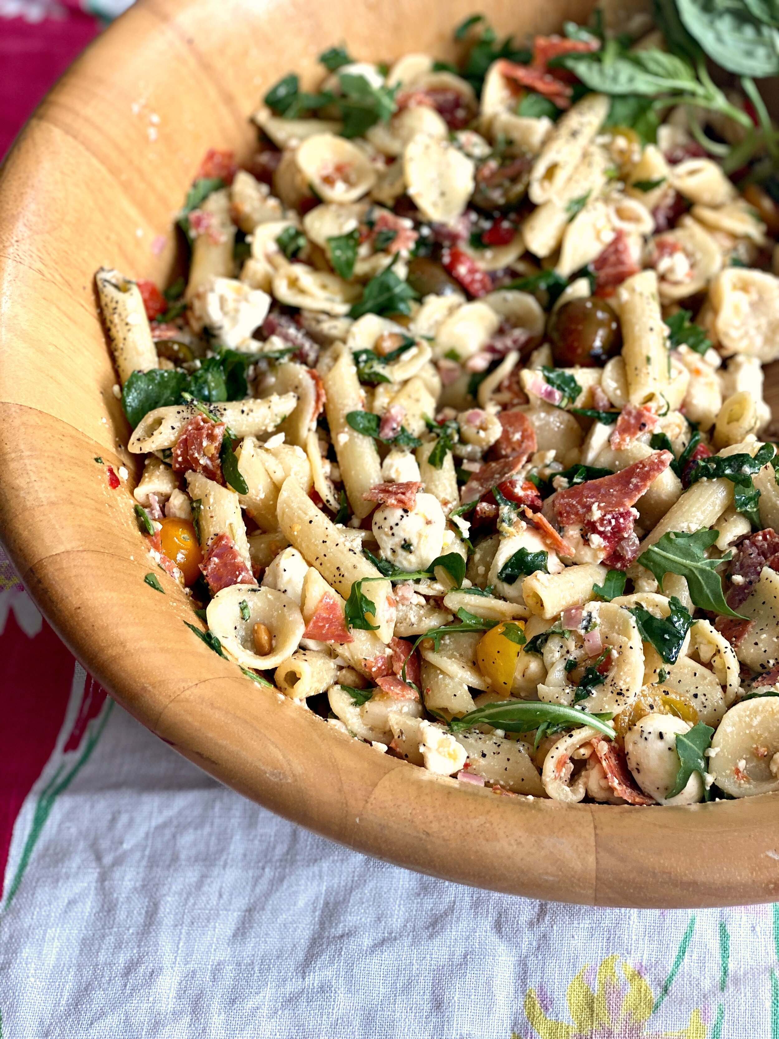 The Most Extra Italian Pasta Salad — Gathered Living