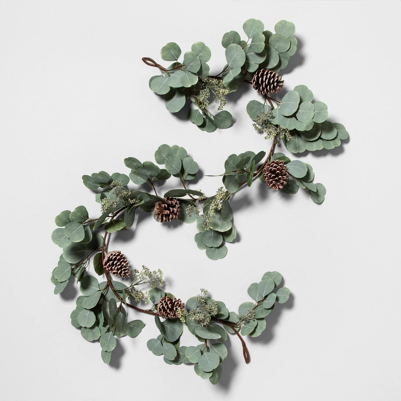 Eucalyptus + pinecones!