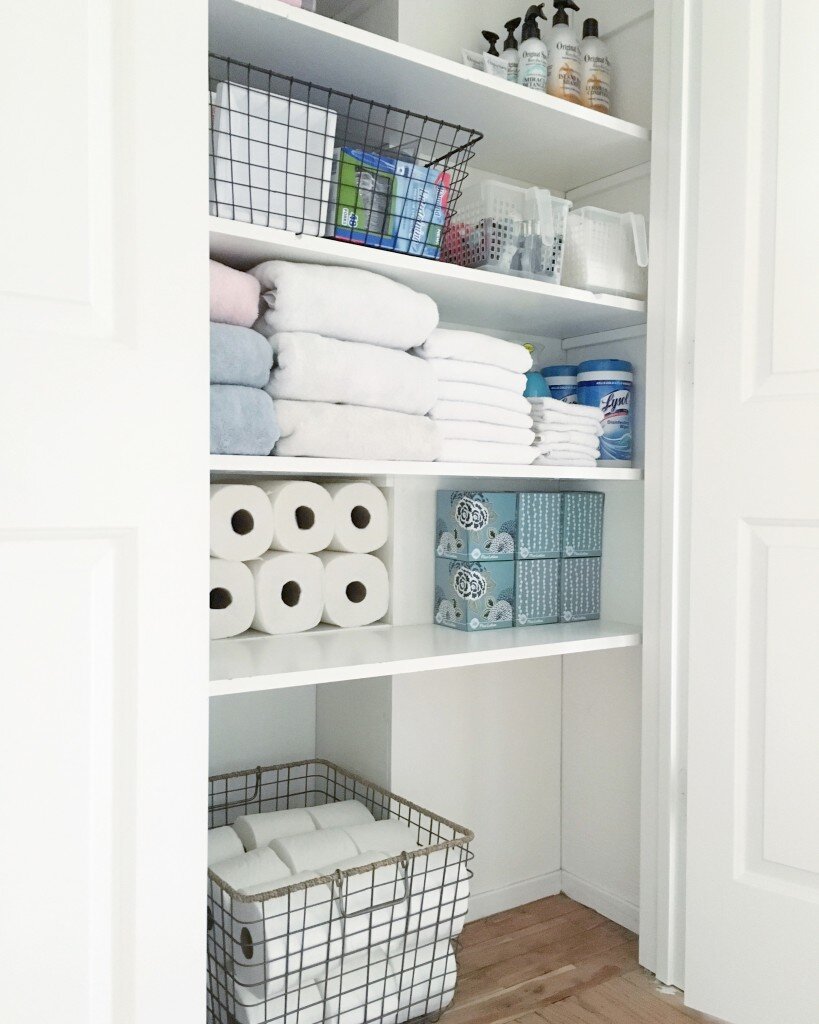 Linen Closet Organization: small home/ BIG IDEAS – Simplicity in the South