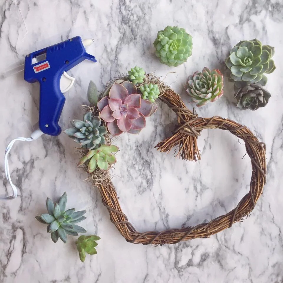 Heart Succulent Wreath Workshop at The Amsden