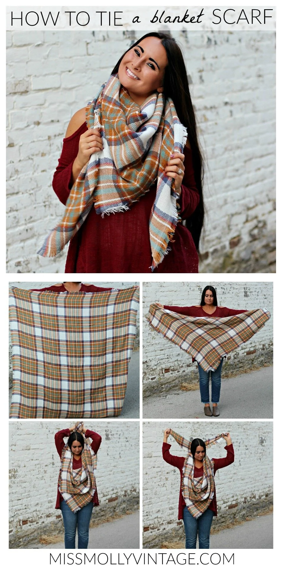 How to Tie a Blanket Scarf — Gathered Living