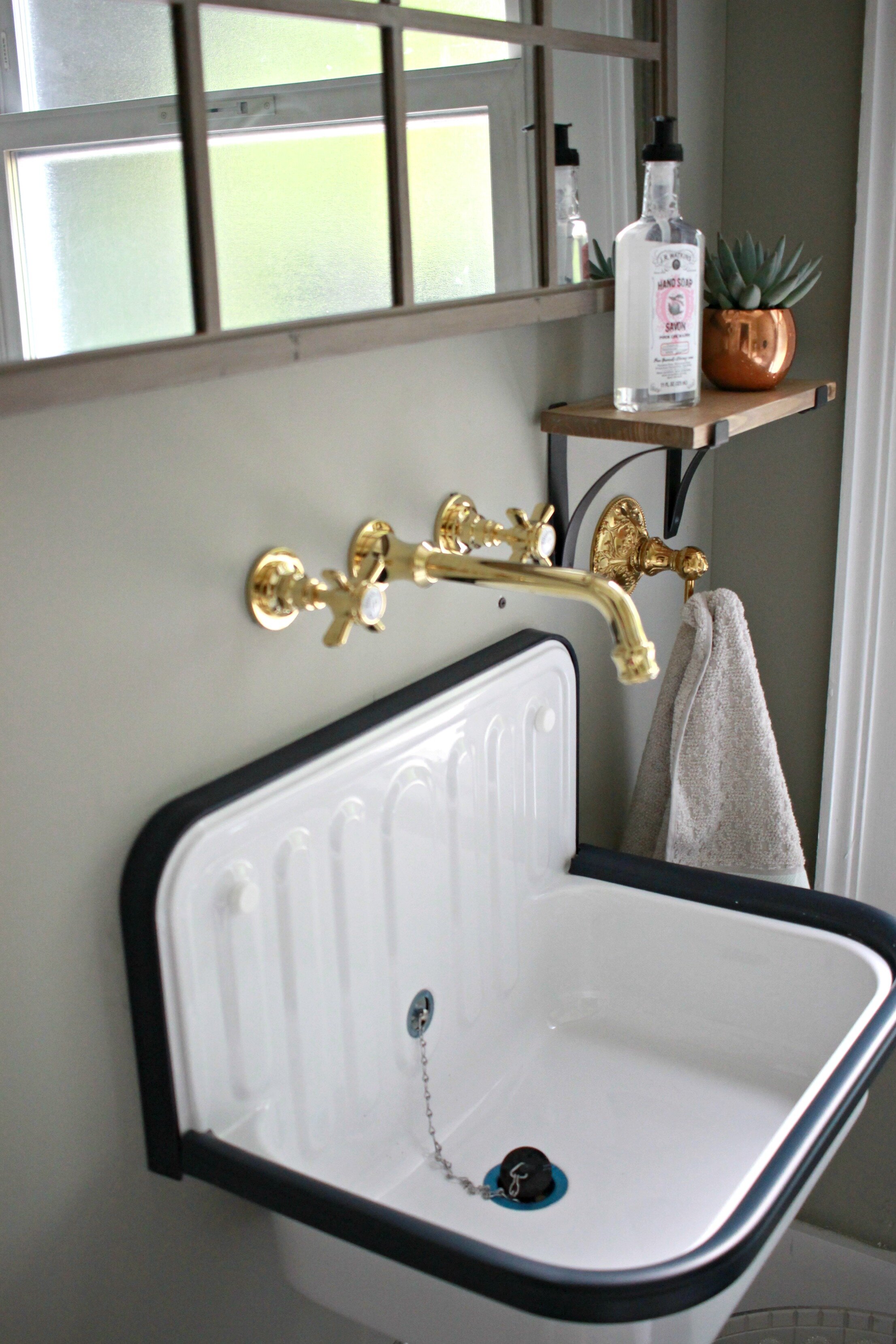 Downstairs Half Bath: Before + After — Gathered Living