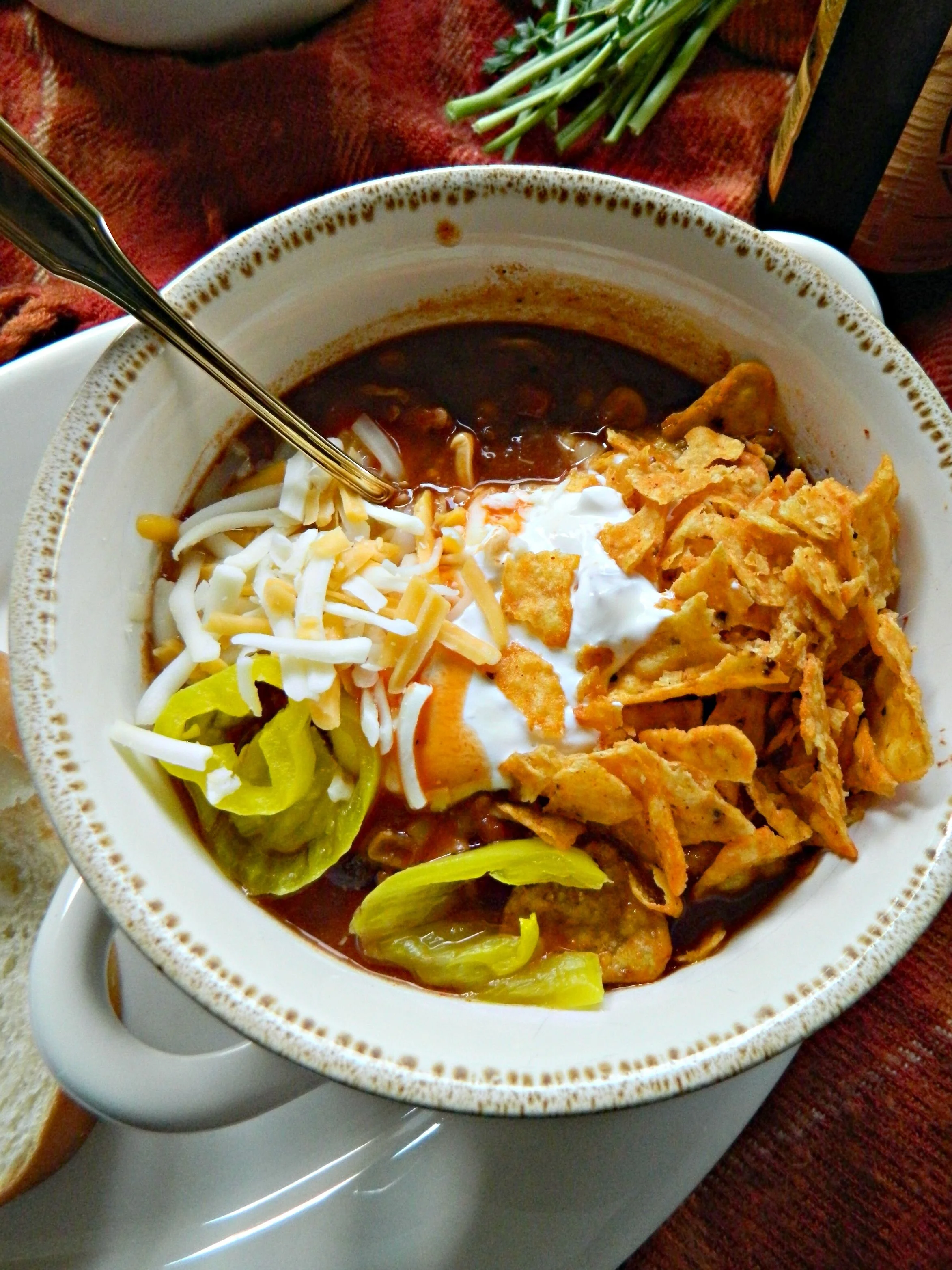 Crockpot Chicken Taco Chili — Gathered Living