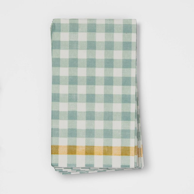 16ct Paper Disposable Gingham Guest Towel Green - Threshold™.png