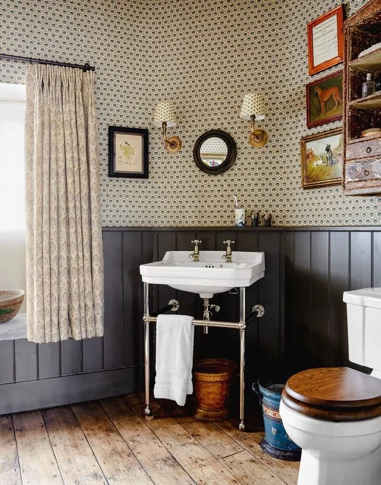  I really like paneling and beadboard at the moment and would love to do something similar halfway up the wall.  It is ironic that we originally had something similar in this space and unfortunately couldn’t preserve it during the renovation and now 