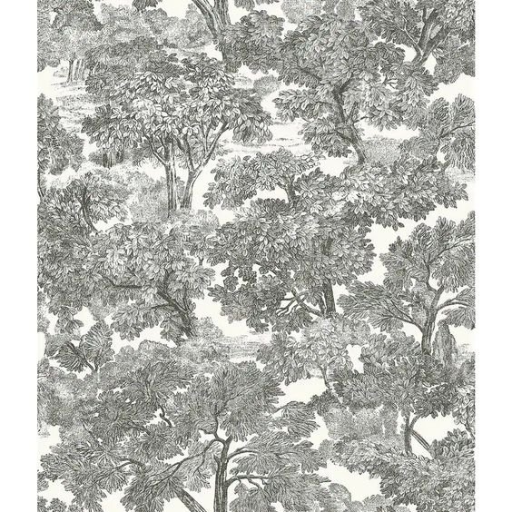 Trees Toile- Charcoal