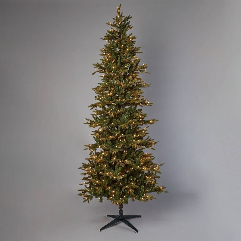 9&amp;#39; Pre-Lit Slim Indexed Balsam Fir Artificial Christmas Tree Clear Lights with AutoConnect 