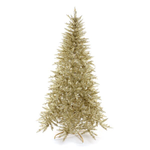 Martha Stewart Gold Artificial Christmas Tree with Clear/White Lights
