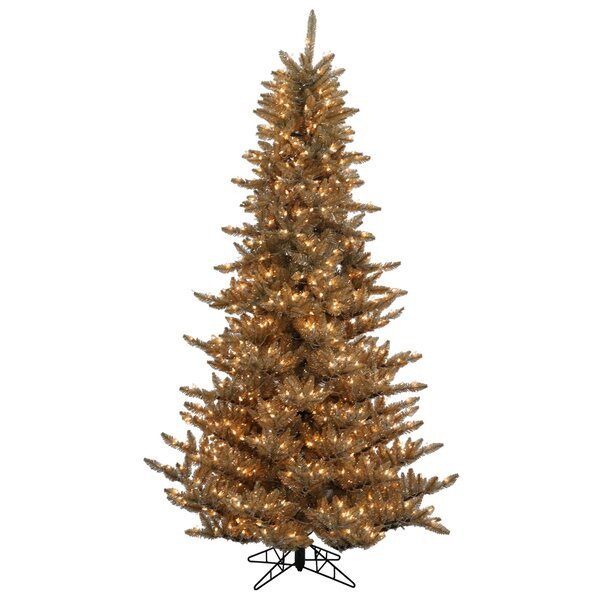 Antique 5.5' Champagne Fir Artificial Christmas Tree with 400 Clear/White Lights with Stand (Copy)