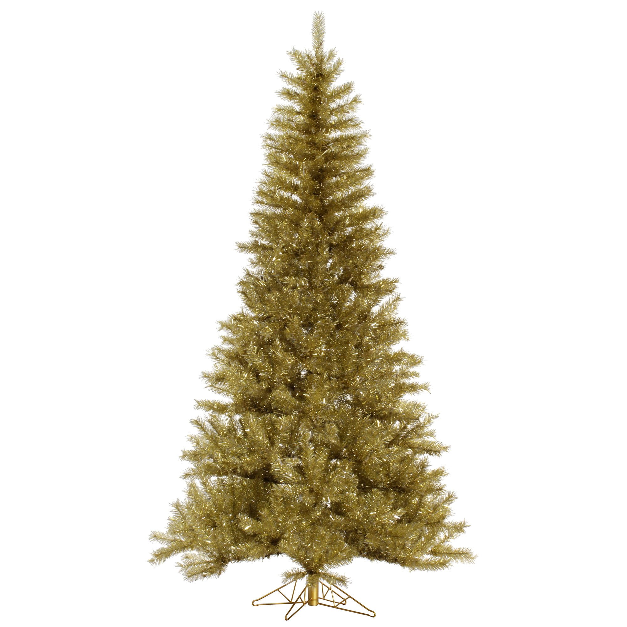 Vickerman 6.5' Gold-Silver Tinsel Artificial Christmas Tree, Unlit  (Copy)