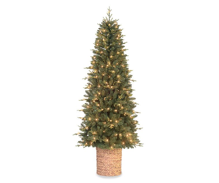 7' Jingle Pre-Lit Artificial Christmas Urn Tree with Clear Lights (Copy)