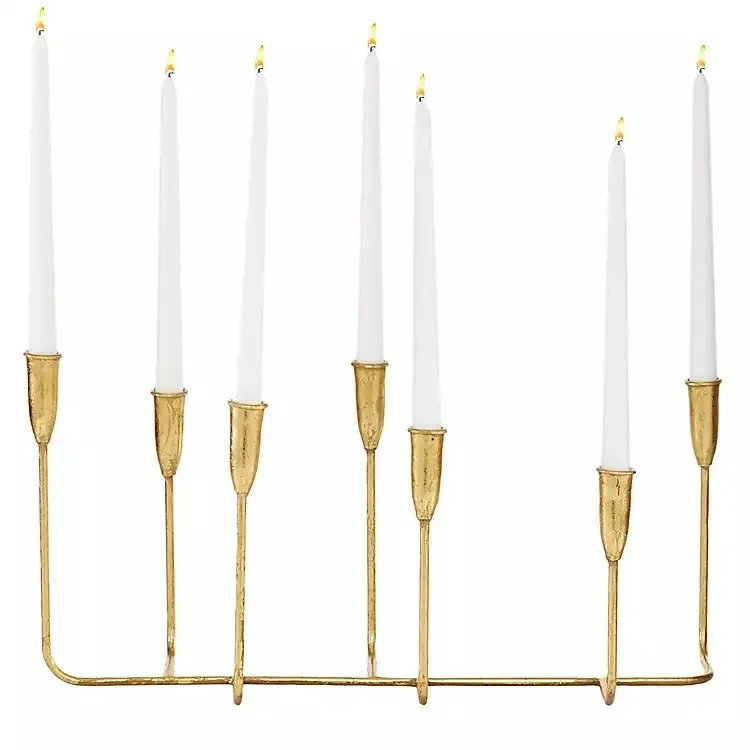 Gold Iron Taper Candle Holder