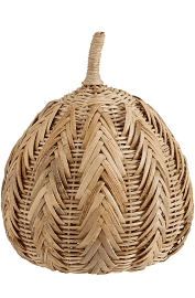 Handwoven Rattan Pumpkin, Natural - Small