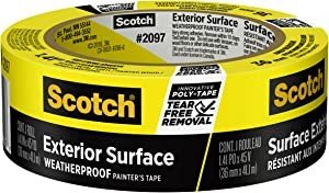 Amazon.com: Scotch Exterior Surface Painter’s Tape, 1.41 inches x 45 yards, 2097, 1 roll : Ever...