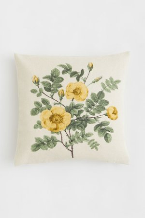 Floral-design Cushion Cover