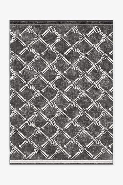 Skeleton Trellis Black Rug