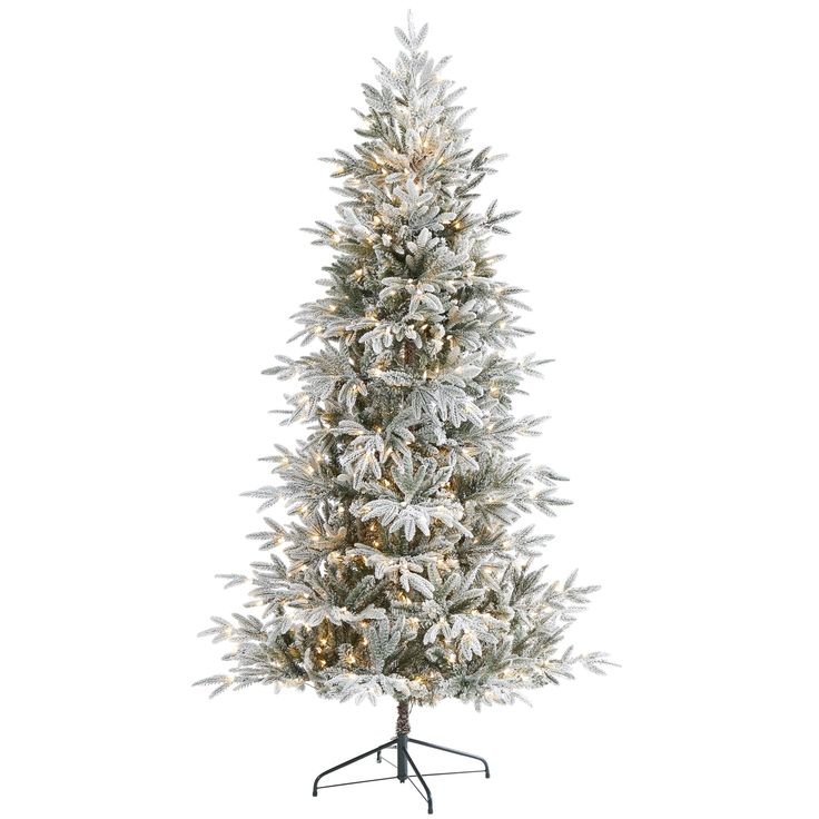 7.5' Flocked Manchester Spruce Christmas Tree with 450 Lights - Green (Copy)