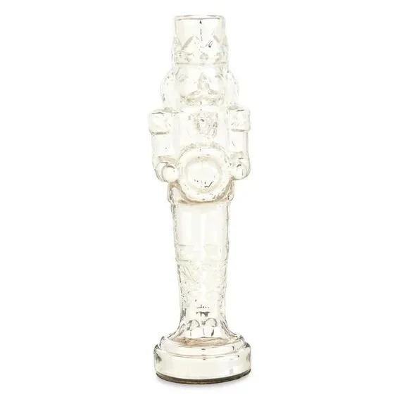Holiday Time Christmas Shiny Silver Glass Nutcracker Tabletop Decoration, 12.5-Inch - Walmart.com