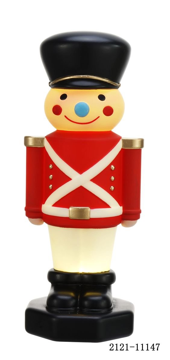 Holiday Time 11" Plastic LED Red Toy Soldier, Indoor Christmas Decoration - Walmart.com