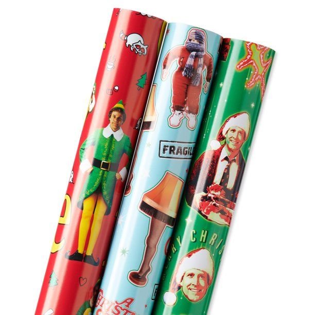 American Greetings Wrapping Paper Christmas Bundle, Classic Movies (3 Rolls, 105 sq. ft) - Walmar...