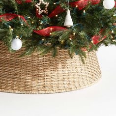 Woven Christmas Tree Collars | Crate &amp; Barrel