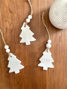 Handmade Clay Tree Christmas Ornament W/ JOY Christmas - Etsy