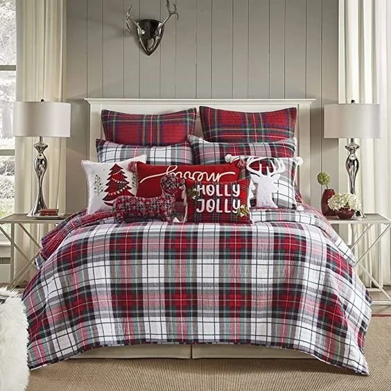 Levtex Home Thatch Home Spencer Plaid Spencer Plaid Quilt - Full/Queen - Tartan Plaid - Red, Gree. (Copy) (Copy)
