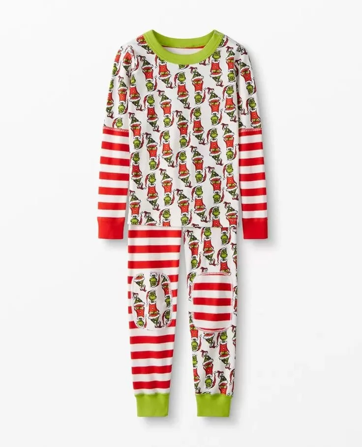 Dr. Seuss Grinch Long John Pajama Set