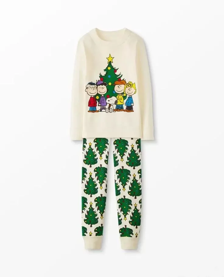 Peanuts Holiday Long John Pajama Set