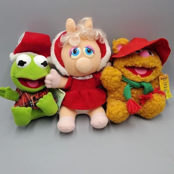 Muppet Babies Christmas Plush Doll Lot Kermit Miss Piggy - Etsy