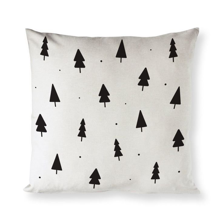 Christmas Trees Cotton Canvas Holiday Pillow Cover - Walmart.com