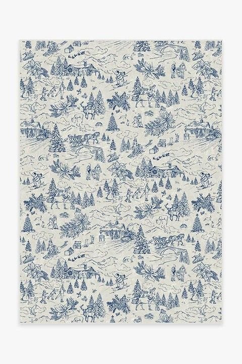 Winter Toile Blue Rug