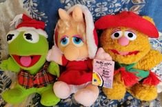 Jim Henson Muppet Babies Plush Lot Christmas Ms Piggy Kermit Fozzie | eBay