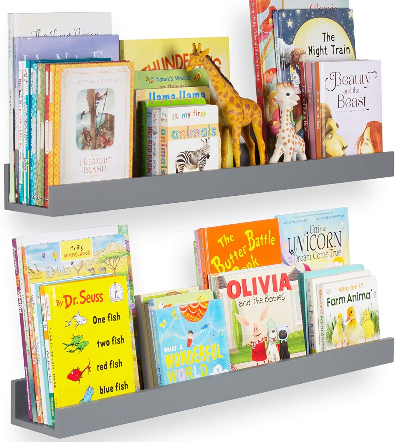 Wallniture Denver 34" Floating Shelves for Wall, Floating Bookshelf for Kids Room Decor and Nurse...